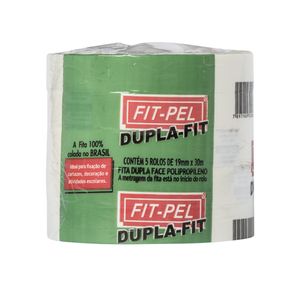 Fita Dupla Fit Fitpel 19mm 30 Metros Pacote com 5 Rolos