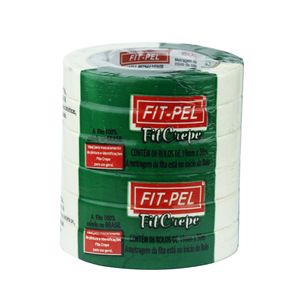 Fita Crepe Fitpel 19mm 50 Metros Pacote com 6 Rolos