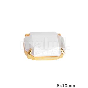 Chaton com Garra Retangular BMS 8x10mm Aquarela pacote com 10un