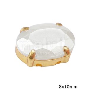 Chaton com Garra Oval BJS 8x10mm Aquarela pacote com 10un