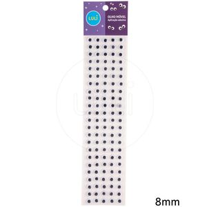 Olho Movel Adesivo Luli 8mm Cartela com 115un