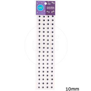 Olho Movel Adesivo Luli 10mm Cartela com 76un