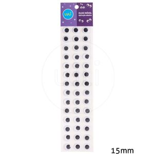 Olho Movel Adesivo Luli 15mm Cartela com 42un