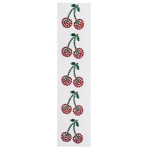 Cartela de Strass de Cereja 0,8cm Luli ST-1 com 5un