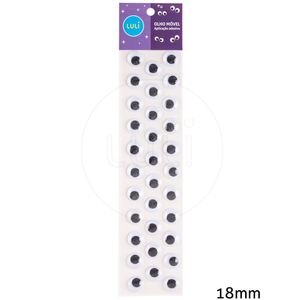 Olho Movel Adesivo Luli 18mm Cartela com 44un