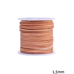 Cordao de Couro Luli 1,5mm 101 Rolo com 10 Metros