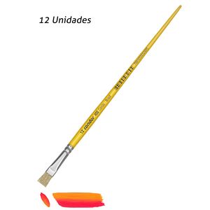 Pincel Chato Artistico 456-12 Condor Pacote com 12un