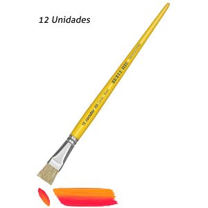 Pincel Chato Artistico 456-18 Condor Pacote com 12un