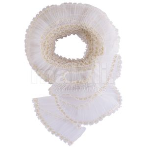 Renda Jabot Metalizada 50mm Renda Star Peca com 10 Metros