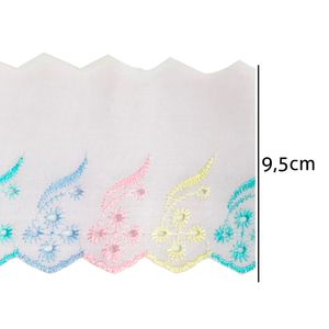 Bordado Ingles Luli 1001 Multicor 9,5cm 13,70M