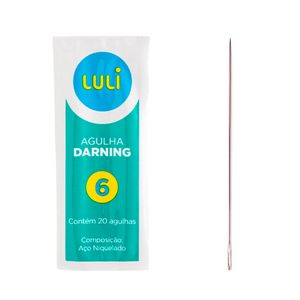 Agulha de Mao Luli 6 4,8cm Blister com 20un