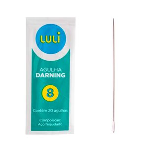Agulha de Mao Luli 8 4,5cm Blister com 20un