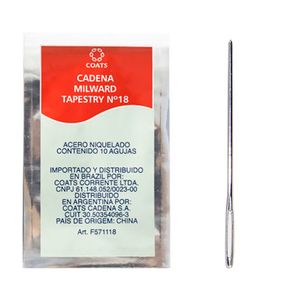 Agulha de Mao Tapestry Corrente 18 4,8cm Blister com 10un