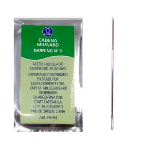 Agulha de Mao Corrente 3 6cm Blister com 20un