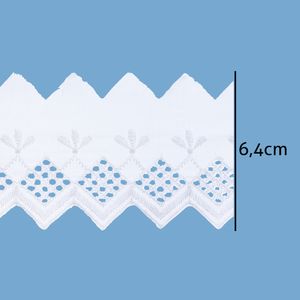Bordado Ingles de Algodao Luli 107307 6,4cm 13,70M