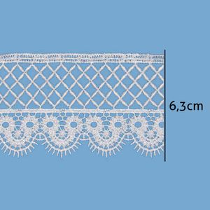 Renda Guipir Luli 6,3cm 108067 Peca com 13,70 Metros
