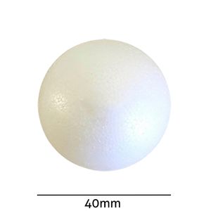 Bola de Isopor Macica Styroform 40mm Pacote com 40un
