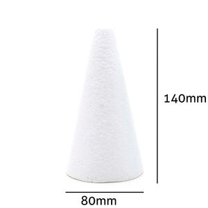 Cone de Isopor Styroform Macico 80x140mm 10un
