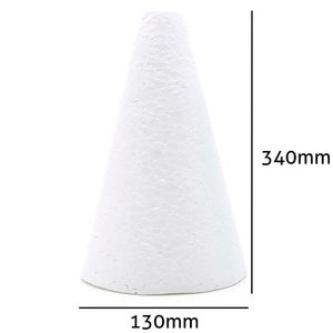 Cone de Isopor Styroform Macico 130x340mm 2un