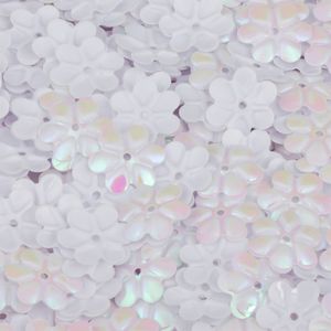 Lantejoula de Flor Irisada 8,5mm Lantecor 101 P Pacote com 1000un
