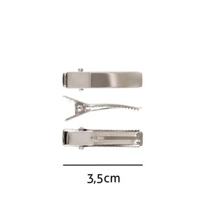 Bico de Pato Curvo cor Prata 3,5cm Luli Pacote com 100un