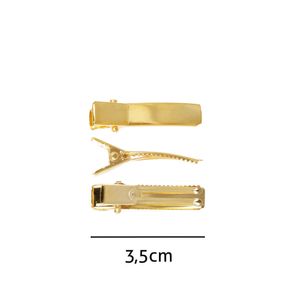 Bico de Pato Curvo cor Ouro 3,5cm Luli Pacote com 100un