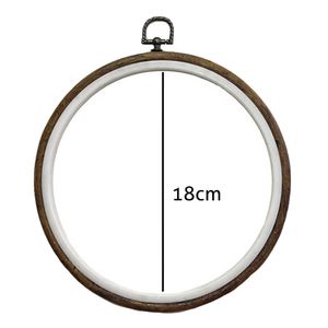 Bastidor de Silicone Madeira para Bordado Luli 18cm