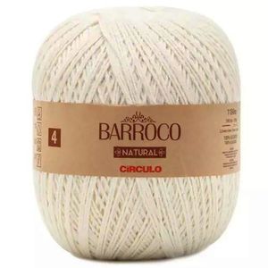 Barbante Barroco Natural Circulo 4/4 Rolo com 1186 Metros