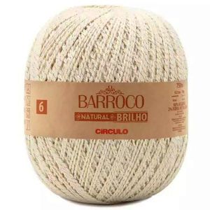 Barbante Barroco Natural Brilho Circulo 4/6 Rolo com 759 Metros