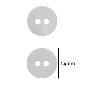 Botao de Camisa com 2 Furos Corozita 1020/22 14mm Pacote com 144un