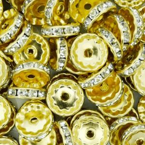 Rondela de Strass Luli 12mm Pacote com 50UN
