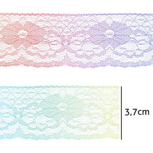 Renda de Nylon Najar 37mm 904/37 Rolo com 50 Metros