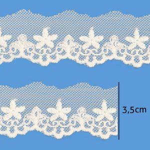 Bordado com Tule Luli 126354A1 3,5cm Peca com 13,7 Metros