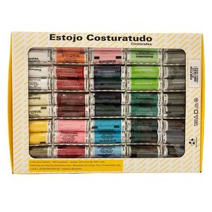 Kit de Linhas de Costura Costuratudo Costuratex com 100 Retros