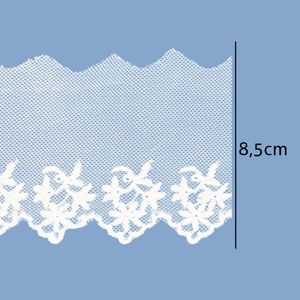 Bordado com Tule Luli 126040A 8,5cm Peca com 13,7 Metros