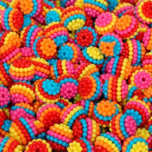 Perola Craquelada Colorida Luli 12mm Pacote com 500g