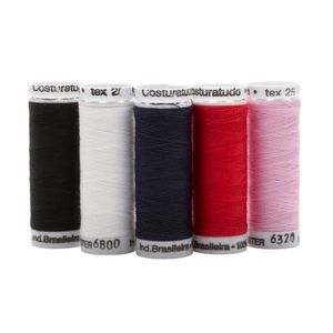 Linha de Costura Costuratudo Sortido Costuratex 5 Retros com 100 Metros