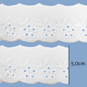 Bordado de Poliester 5cm Luli 5006 Rolo com 13,70 Metros