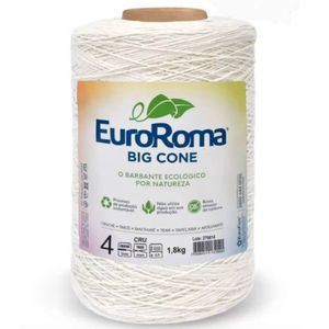 Barbante EuroRoma Big 4/4 Cru Rolo com 1,8kg