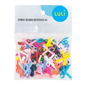 Lacinho de Cetim 3001 Luli Sortido 3mm Pacote com 100un