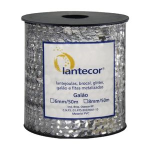 Lantejoula Metalizada 6mm Lantecor Rolo com 50 Metros