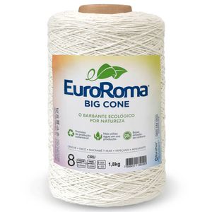 Barbante EuroRoma Big 4/8 Cru Rolo com 1,8kg