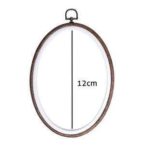 Bastidor de Silicone Madeira Oval para Bordado Luli 12cm