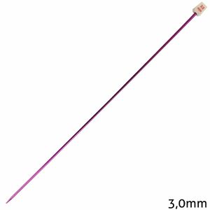 Agulha de Trico de Aluminio Luli 3mm Roxo 1 Par