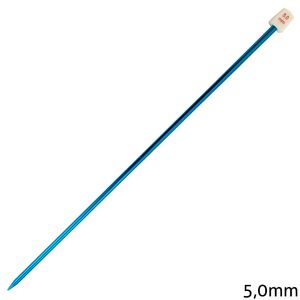 Agulha de Trico de Aluminio Luli 5mm Azul Par