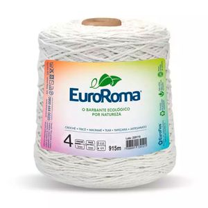 Barbante EuroRoma Eco 4/4 Branco Rolo com 915 Metros