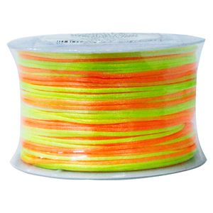 Cordao de Cetim Rabo de Rato Multicor Lulitex 1mm Rolo com 50 Metros