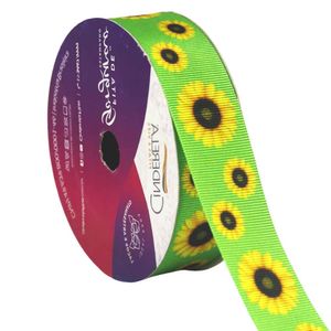 Fita de Gorgurao Estampada Cinderela 22mm Rolo com 10 Metros