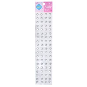 Cartela de Meia Perola Adesiva Luli 10mm com 76un