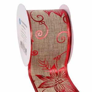 Fita Natalina Aramada Luli LU-146 63mm Rolo com 9,14 Metros